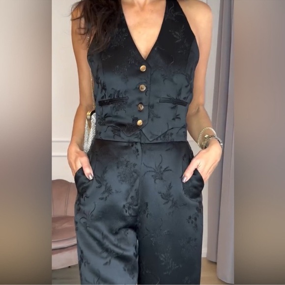 Zara Jacquard Vest Jumpsuit - Picture 11 of 14